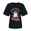 Women's Casual Halloween Breast Print T-Shirt Round Neck Pullover Short Sleeve Top