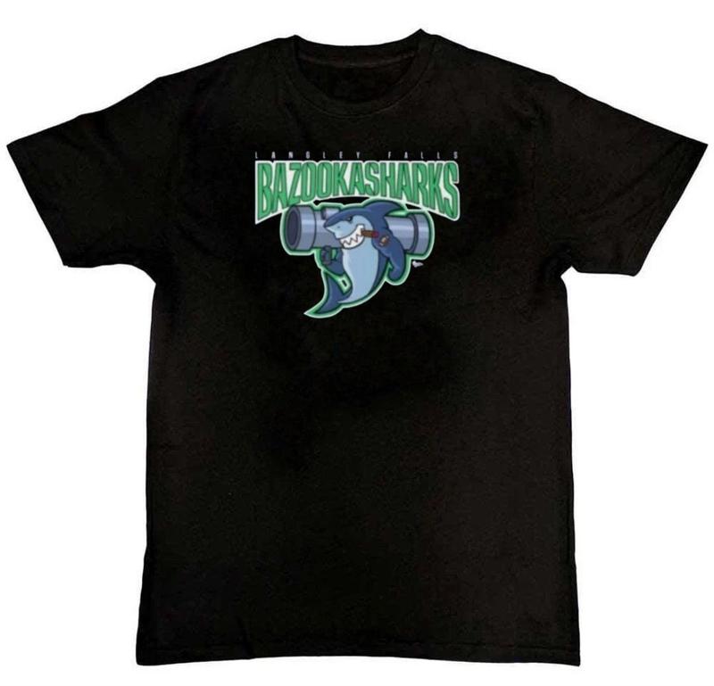 

American Dad Bazooka Sharks Logo Graphic Print Unisex T-Shirt XXL