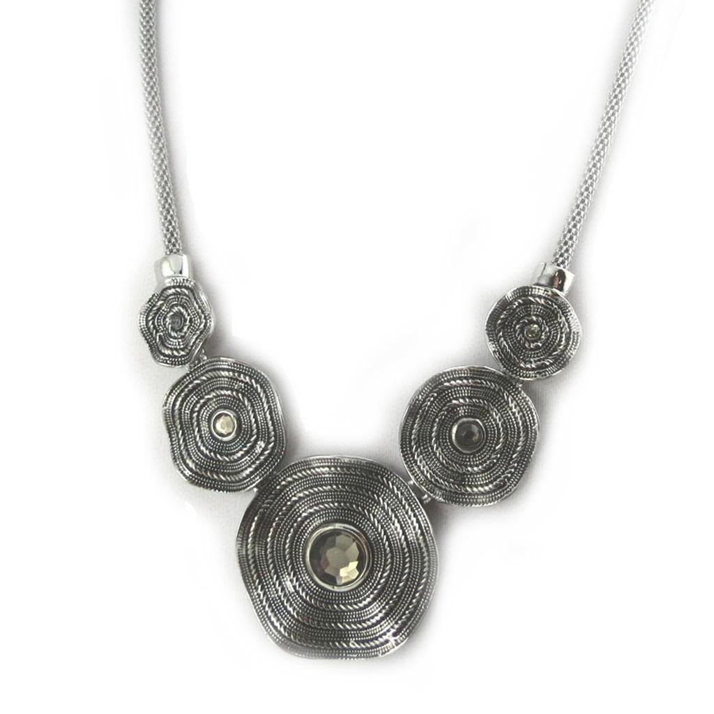 Les Trésors De Lily [N1508] - Collier Créateur 'Cléopatra' gris