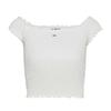 Tommy Jeans Womens/Ladies Mini Logo Off Shoulder Slim Smock Top