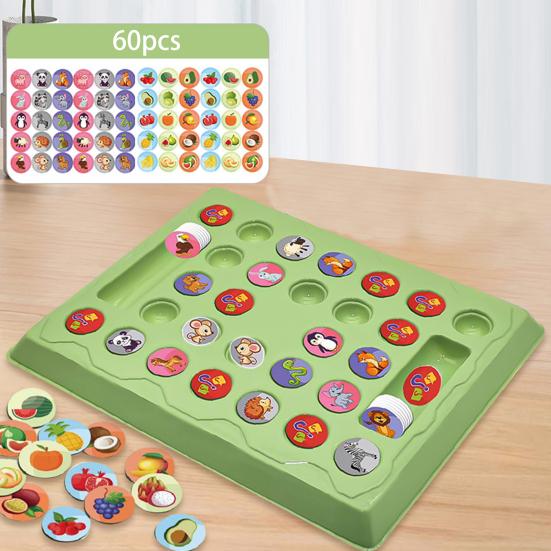 Kinder Memory Reversi Schachspiel 2 Spieler Tier Obst Flipping Schach Matching Spiel