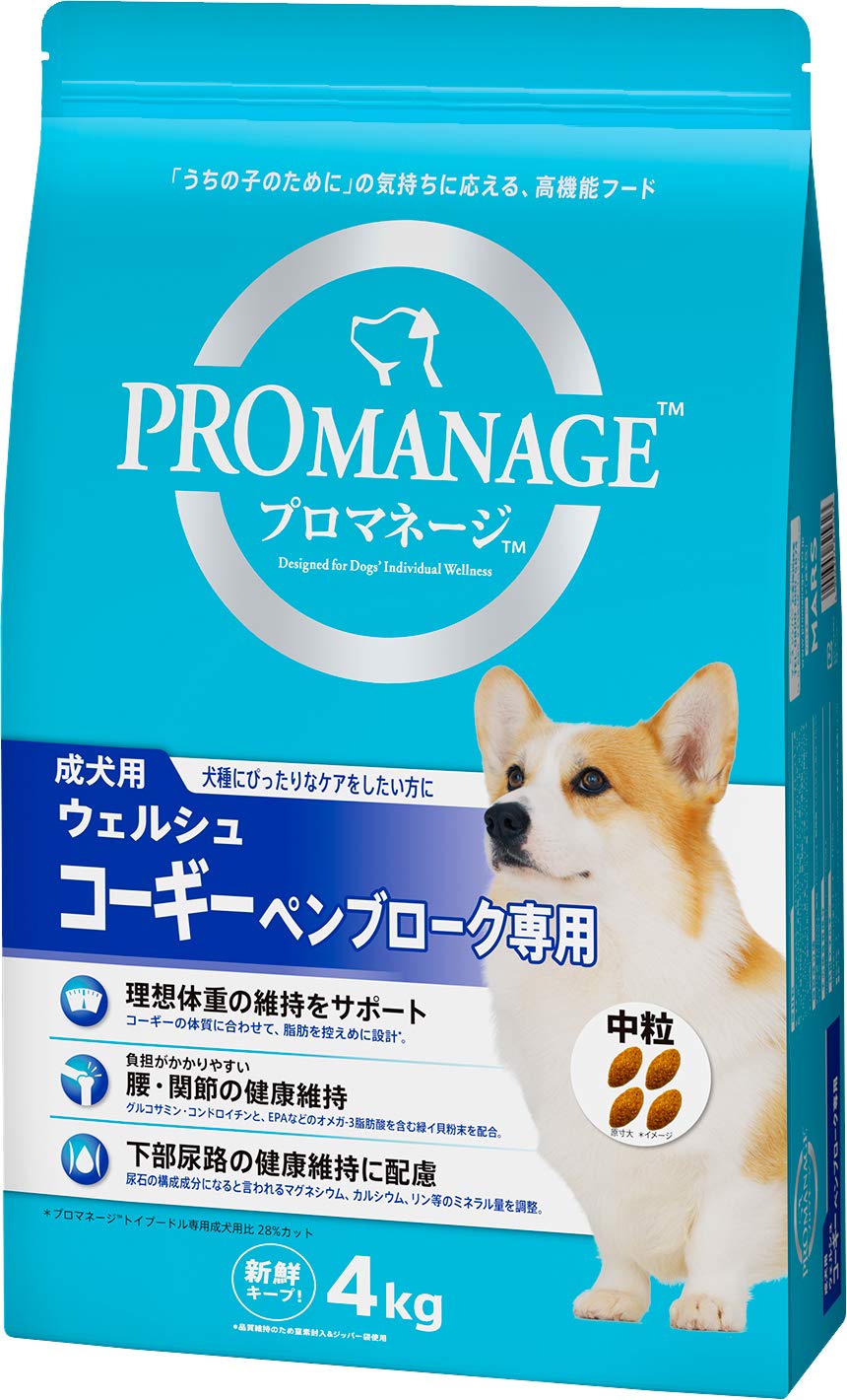 

Promanage dog food for adult Welsh 4kg x 3 in dogs, Corgi, Pembroke, (sold case)