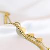 8MM Smooth Surface Heart 18K Gold Stainless Steel Double Layer Bracelet, Laser Engravable