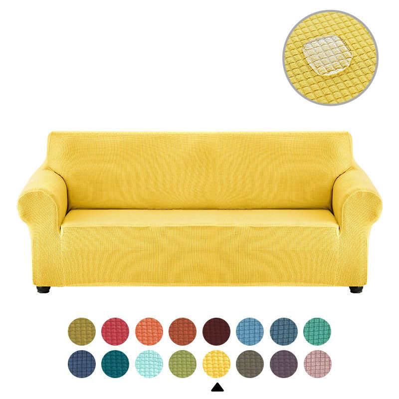 Buy Waterproof Elastic Sofa Covers 1/2/3/4 Seats Solid Couch Cover Sofa