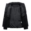 Men's down jacket fall and winter hooded thickened warm bread jacket stand-up collar solid color men's casual down trendy jacket