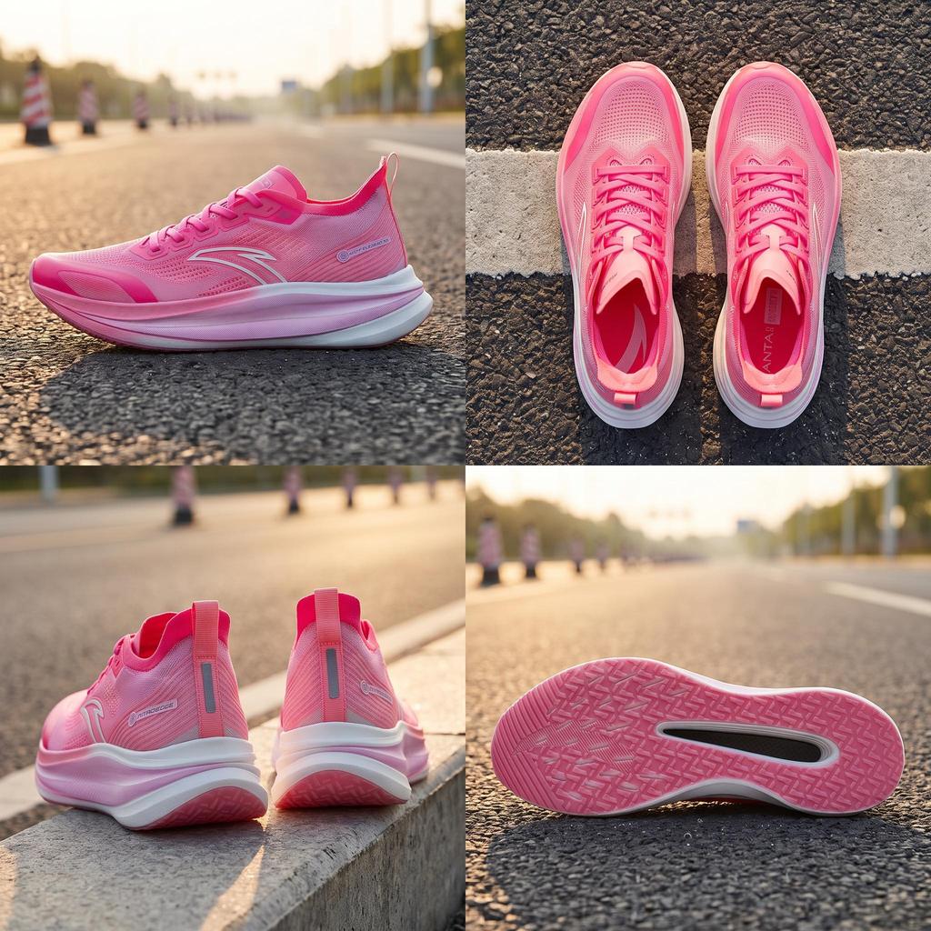 Anta Low Top Full Length Carbon Plate Running Shoes Men's Red Pink 912425588-16
