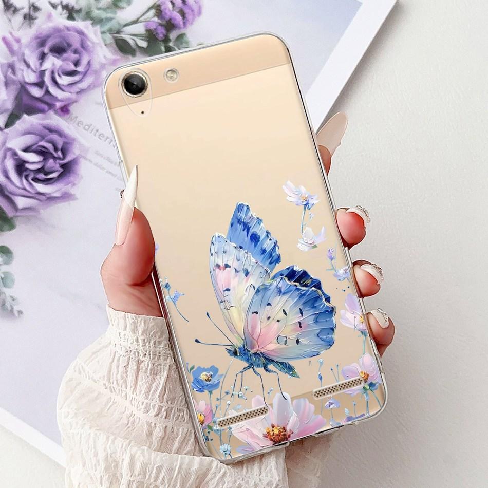 For Lenovo Vibe K5 / K5 Plus / K5 Pro L38041 A6020a40 A6020a46 Phone Case Elegant Floral Butterfly Soft Silicone TPU Cases
