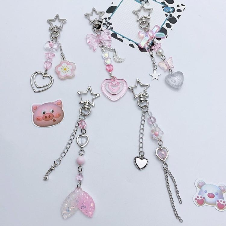 Multicolor Car Keychain for Women Stylish Pentagrams Keyrings for Fashion Lovers
