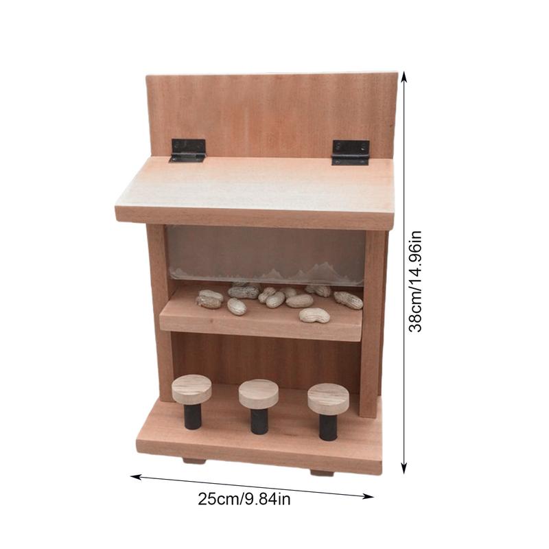 Squirrel Food Feeder Waterproof Chipmunk Feeder Wear-Resistant Sturdy Funny Novelty Removable Mounted For Backyards Gardens