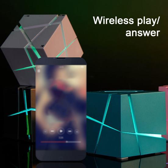 1 Set Bluetooth-compatible Speaker Stable Transmission Anti-interference Wireless Music Player with Colorful Light for Home
