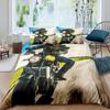 Three-Dimensional Motocross Rider Bed Cover Kit Gentle Microfiber Fabric Red Black Dirt Bike Extreme Sports Theme Motorcycle Pattern Style Bed