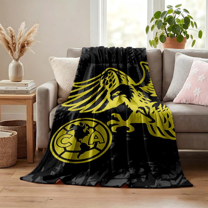 Club America blanket Flannel Blanket Soft Cozy Plush Throw for Sofa Bed Lightweight Home Decoration