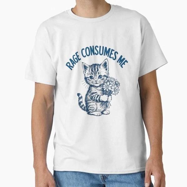 

Rage Consumes Me Funny Vintage Kitten Classic T shirt Made in US/AUS Size S-2XL S