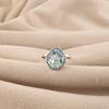 Sky Blue Topaz Gemstone 925 Sterling Silver Women Jewelry Designer Engagement Ring RR-85-7