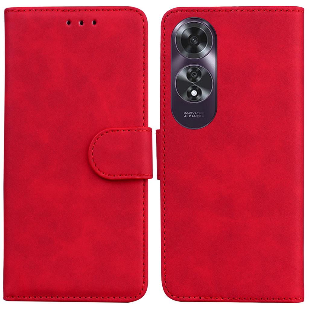 For Oppo A60 4G Case Magnetic Clasp Solid Color Leather Phone Cover