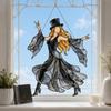 Dancing Lady Sun Catcher, Acrylic Hanging Ornament, Bohemian Gothic Woman Window Spinner, Gift for Mom Grandma Wife