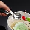 Stainless Steel Ice Cream Scooper Multifunctional Pressable Fruit Spoon Ice Cream Ball Spoon Desserts Meatball Kitchen Supplies