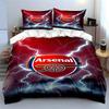 Arsenal Football Club Bedding Set Bedding Set (1 Duvet Cover, 2 Pillowcases, Duvet Not Included)
