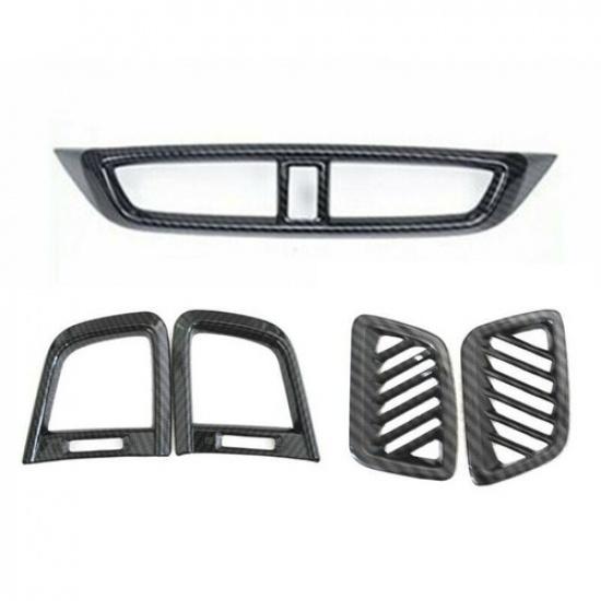 Carbon Fiber Dashboard Air Outlet Vent Cover Trim For Honda CR-V CRV 2017-