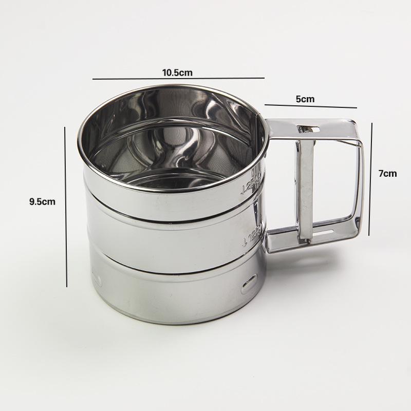 

Stainless Steel Flour Sieve with Mesh Filter and Round Hole Design Color Variants