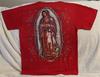 NOSTRA SIGNORA DI GUADALUPE NUESTRA REYNA VERGINE MARIA PREGA RELIGIONE T-shirt ROSSA
