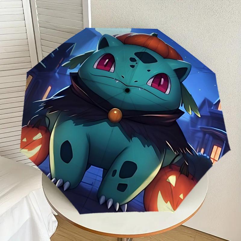 1pc Bulbasaur, Pokémon Automatic Folding Umbrella] Durable Iron Frame & Rod, Portable Folding, Makes a Great Holiday Gift yy251016283