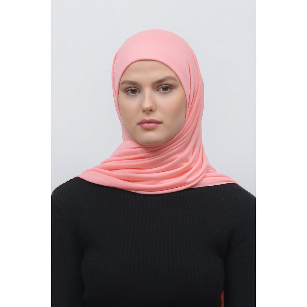 Hijab Combed Cotton Shawl Plain Black