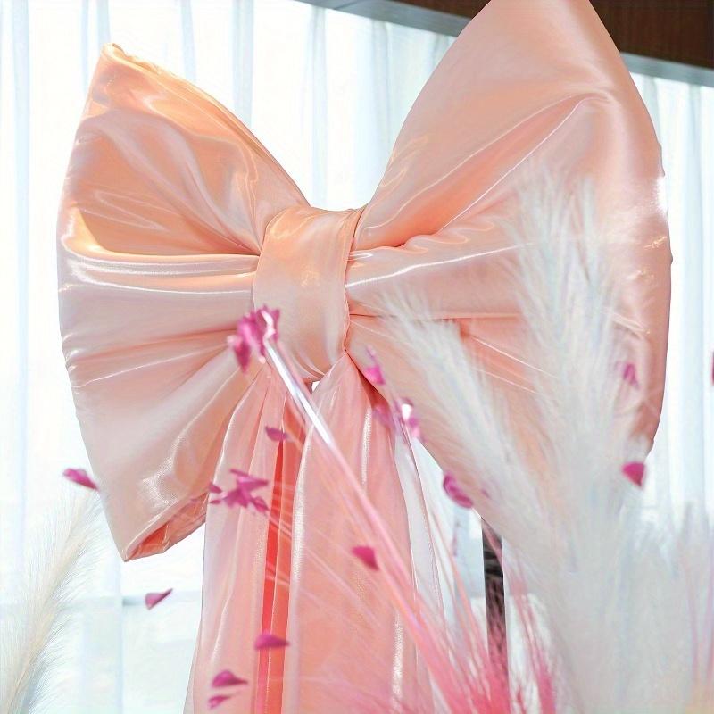 1pc Giant Pink Bow Party Decoration, Elegant Festival Event Decoration Polyester Pendant Suitable for Weddings and Celebrations