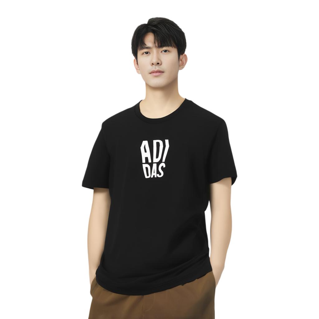 adidas Neo T Shirts Men's Black Crew Neck Moderate Straight Fit DW8228