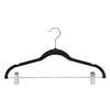 Velvet Hangers with Clips Shirts and Dresses Non-Slip Clothing Hangers 6 Pack Durable Plastic Metal Hooks Space Saving