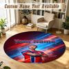 Round Rug Custom NameErling Haaland Pattern Non Slip Carpet Home Floor Decor
