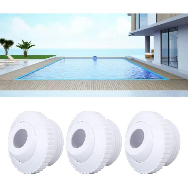 3Pcs Pool Jet Nozzles, Rotating Inlet Pool Return Jet,Adjustable Water Directiona Flow Inlet Jet, for Hydro Stream, for Hayward SP1419D, for SP1023,