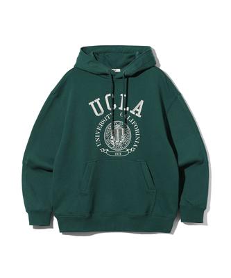UCLA Unisex Embroidered Print Hoodie [Green] (Uc2Lt01)