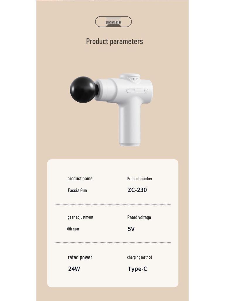 Portable Silicone Mini Fascia Massager for Women - Handheld Electric Massage Gun