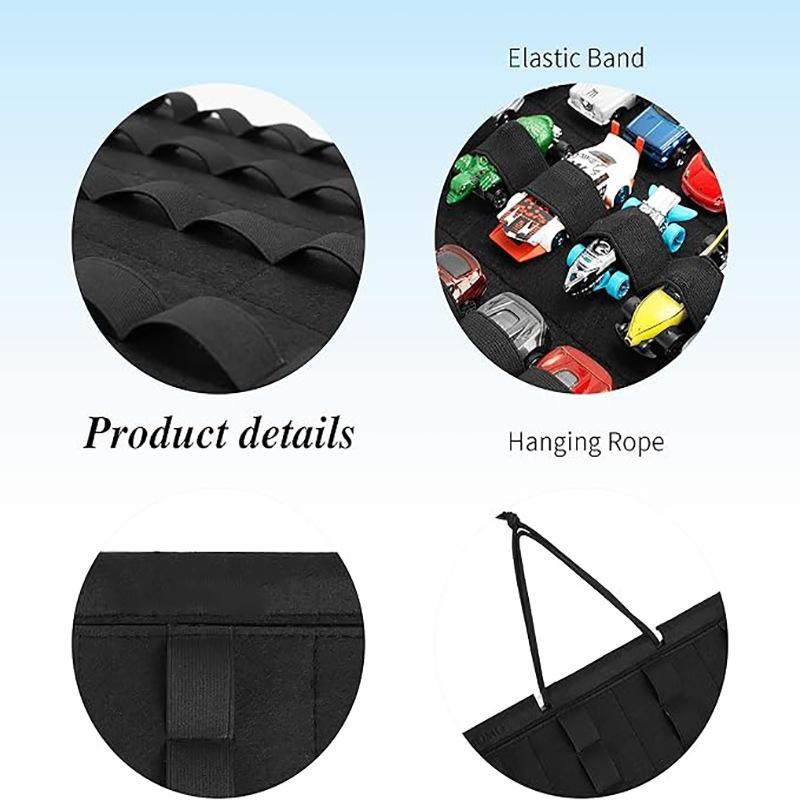 Felt Storage Display Hanging Bag 1:64 Hot Wheels Tomica Toy Car Organizer Kids Classification Storage Pouch