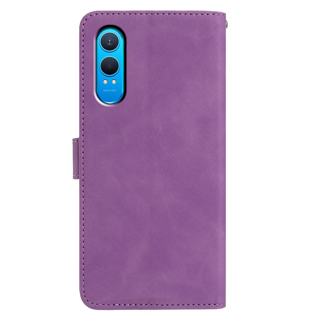 For OnePlus Nord CE4 Lite 5G Case Butterfly Flower Imprinted PU Leather Wallet Stand Phone Cover