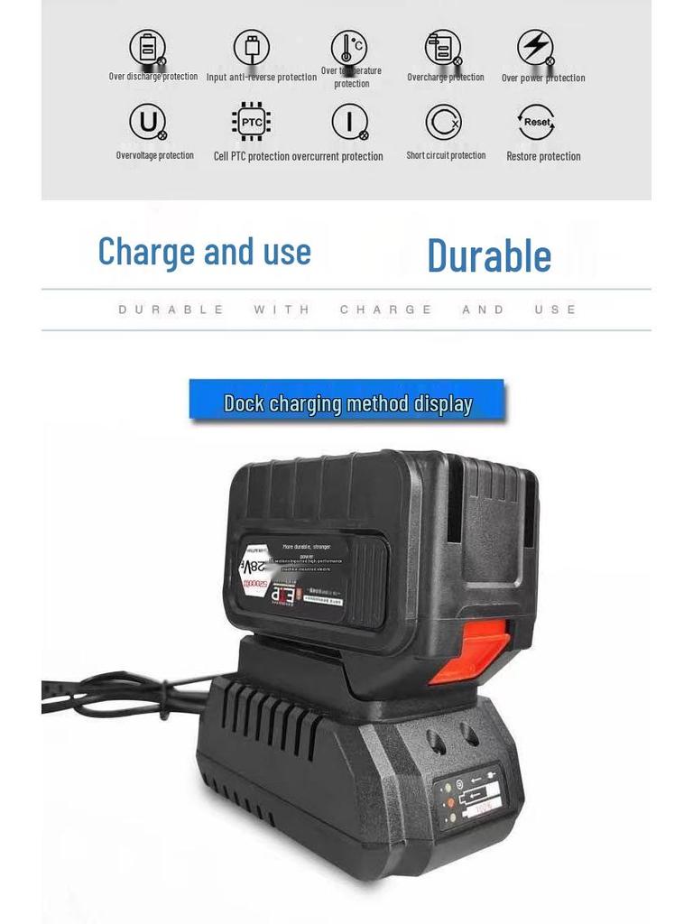 High-Power Electric Impact Wrench & Drill with Universal Battery Compatibility