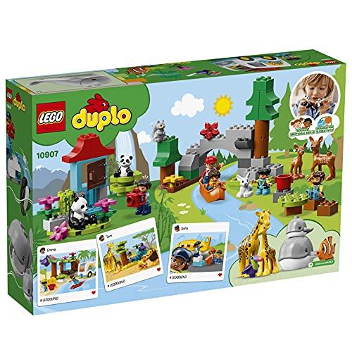 LEGO Duplo Welt Tiere Weltentdeckung 10907 Pädagogisches Bausteine Spielzeug für Mädchen und Jungen