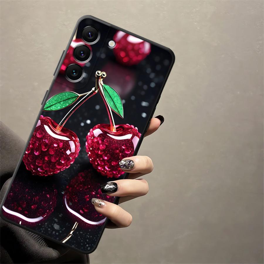 Case for Samsung Galaxy A13 A20 A16 A40 A12 A70 A15 A17 A50 A04 A06 A05 Funda Phone Cover Cherry Pattern