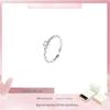 Adjustable 999 Pure Silver Sugar Cube Ring for Women, Luxury Design, Perfect 520 Gift for Girlfriend or Bestie, with Square Diamond.