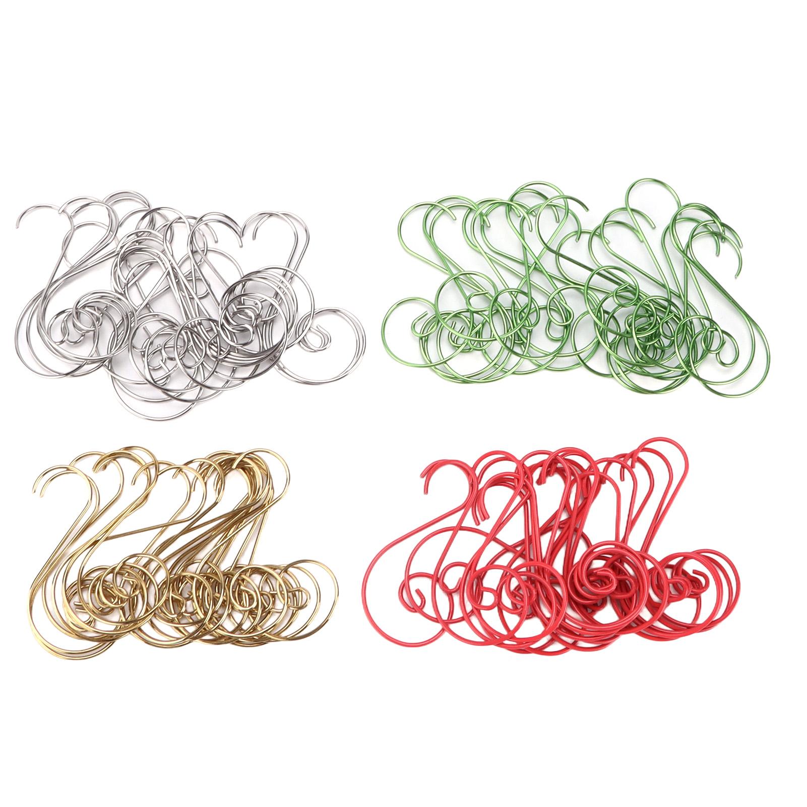 

80 шт. S-образных крючков, гибких, прочных, надежных, необычных рождественских украшений, крючков для праздничного декора