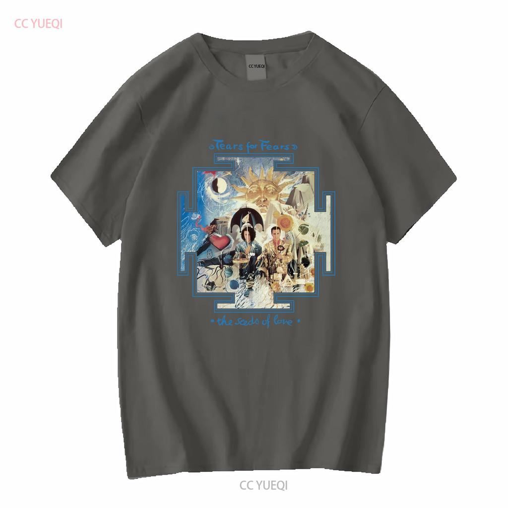 Tears for Fears Band Men T Shirt White Cotton All Sizes Vintage Washed Top For Everyday Wear Homme Breathable Stretched Casual