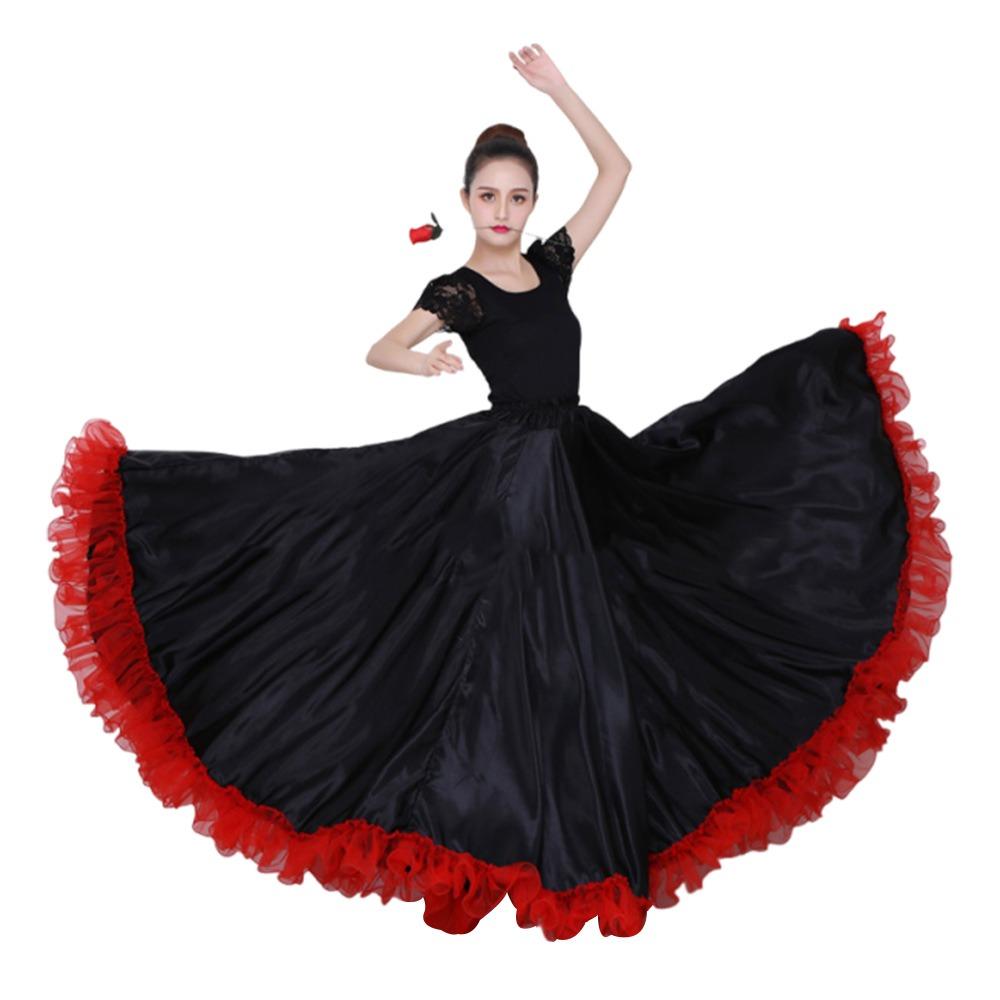 Großer Schwung Bauchtanzkostüme Polyester Großer Schwungrock Mode Zigeunerinnen Rock Tanz