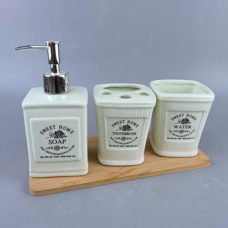 

Colorful Bathroom Five-Piece Set European Toiletries Set Brushing Mouthwash Cup Model Room Bathroom Ornament Creativity