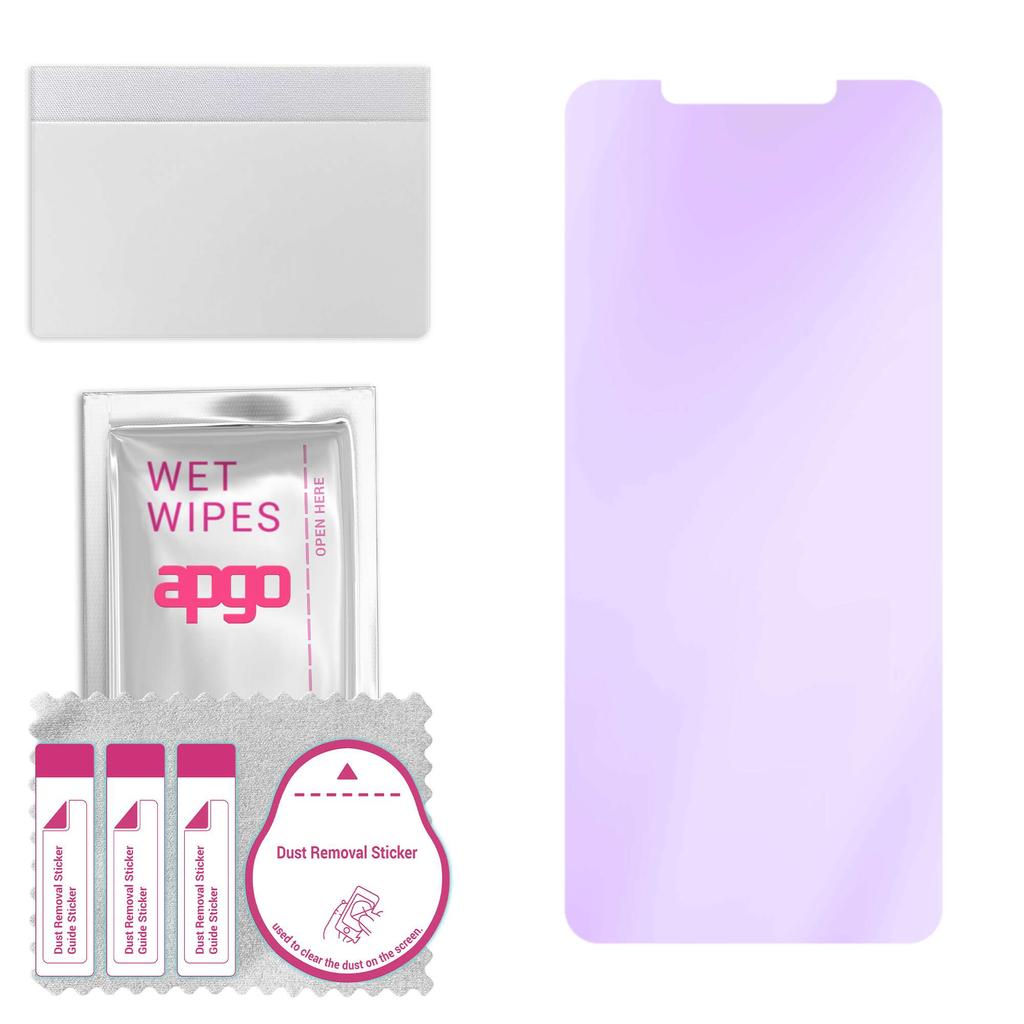 apgo Anti-Blue 9H Hybrid Protective Glass Compatible with Blackview BV 9600 Pro, Flexible Nano Glass, Great Replacement for Tempered Glass, Scratch-re