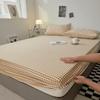Cotton Fitted Sheet with Elastic Band Non Slip Adjustable Mattress Cover Suitable for King Size Bed Bedding Sheets for Bed