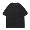 T-shirt Unisex Manica Corta Girocollo Lavaggio Vintage Colore Unico Vestibilità Larga Cotone Pesante Casual da Pendolare Top a Maglia Pullover Estivo per Uso Quotidiano Camicetta