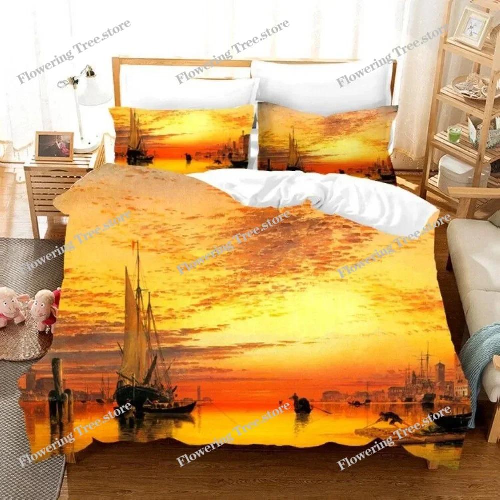 Ölgemälde Van Gogh Sternenhimmel Bettwäscheset Queen King Size Schlafzimmerdeko Bettbezug Kissenbezug Bettwäsche Heimtextil