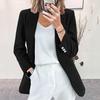 Corduroy Oversized Blazer Jacket Women Loose Office Lady Business Style Suit Blazer Coat 2022 Korean Chic Solid Outwear