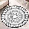 Tappeti Rotondi in Velluto di Cristallo per Camera da Letto e Tappeti per Decorazione Casa Soggiorno Stile Etnico Nordico Tappetini da Pavimento Boho Retro